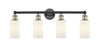 INNOVATIONS 616-4W-BAB-G801 Clymer 4 30.875 inch Bath Vanity Light Black Antique Brass