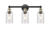 INNOVATIONS 616-3W-BAB-G804 Clymer 3 21.875 inch Bath Vanity Light Black Antique Brass
