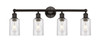 INNOVATIONS 616-4W-OB-G804 Clymer 4 30.875 inch Bath Vanity Light Oil Rubbed Bronze