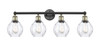 INNOVATIONS 616-4W-BAB-G362 Waverly 4 33 inch Bath Vanity Light Black Antique Brass