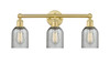 INNOVATIONS 616-3W-SG-G257 Caledonia 3 23 inch Bath Vanity Light Satin Gold