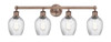 INNOVATIONS 616-4W-AC-G292 Salina 4 32 inch Bath Vanity Light Antique Copper