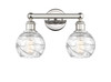 INNOVATIONS 616-2W-PN-G1213-6 Athens Deco Swirl 2 15 inch Bath Vanity Light Polished Nickel