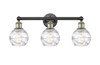INNOVATIONS 616-3W-BAB-G1213-6 Athens Deco Swirl 3 24 inch Bath Vanity Light Black Antique Brass