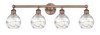 INNOVATIONS 616-4W-AC-G1213-6 Athens Deco Swirl 4 33 inch Bath Vanity Light Antique Copper