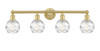 INNOVATIONS 616-4W-SG-G1213-6 Athens Deco Swirl 4 33 inch Bath Vanity Light Satin Gold