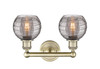 INNOVATIONS 616-2W-AB-G1213-6SM Athens Deco Swirl 2 15 inch Bath Vanity Light Antique Brass