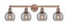 INNOVATIONS 616-4W-AC-G1213-6SM Athens Deco Swirl 4 33 inch Bath Vanity Light Antique Copper