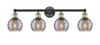 INNOVATIONS 616-4W-BAB-G1213-6SM Athens Deco Swirl 4 33 inch Bath Vanity Light Black Antique Brass