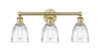 INNOVATIONS 616-3W-BB-G442 Brookfield 3 23.75 inch Bath Vanity Light Brushed Brass