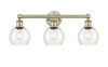 INNOVATIONS 616-3W-AB-G122-6 Athens 3 24 inch Bath Vanity Light Antique Brass