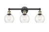 INNOVATIONS 616-3W-BAB-G122-6 Athens 3 24 inch Bath Vanity Light Black Antique Brass
