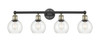 INNOVATIONS 616-4W-BAB-G122-6 Athens 4 33 inch Bath Vanity Light Black Antique Brass