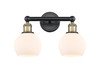 INNOVATIONS 616-2W-BAB-G121-6 Athens 2 15 inch Bath Vanity Light Black Antique Brass