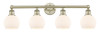INNOVATIONS 616-4W-AB-G121-6 Athens 4 33 inch Bath Vanity Light Antique Brass