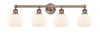 INNOVATIONS 616-4W-AC-G121-6 Athens 4 33 inch Bath Vanity Light Antique Copper