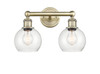 INNOVATIONS 616-2W-AB-G124-6 Athens 2 15 inch Bath Vanity Light Antique Brass