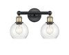 INNOVATIONS 616-2W-BAB-G124-6 Athens 2 15 inch Bath Vanity Light Black Antique Brass