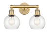 INNOVATIONS 616-2W-BB-G124-6 Athens 2 15 inch Bath Vanity Light Brushed Brass