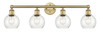 INNOVATIONS 616-4W-BB-G124-6 Athens 4 33 inch Bath Vanity Light Brushed Brass