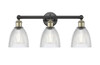 INNOVATIONS 616-3W-BAB-G382 Castile 3 24 inch Bath Vanity Light Black Antique Brass