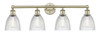 INNOVATIONS 616-4W-AB-G382 Castile 4 33 inch Bath Vanity Light Antique Brass