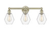 INNOVATIONS 616-3W-AB-G652-6 Cindyrella 3 24 inch Bath Vanity Light Antique Brass