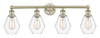 INNOVATIONS 616-4W-AB-G652-6 Cindyrella 4 33 inch Bath Vanity Light Antique Brass