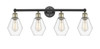 INNOVATIONS 616-4W-BAB-G652-6 Cindyrella 4 33 inch Bath Vanity Light Black Antique Brass