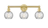 INNOVATIONS 616-3W-SG-G1215-6 Athens Water Glass 3 24 inch Bath Vanity Light Satin Gold