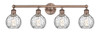 INNOVATIONS 616-4W-AC-G1215-6 Athens Water Glass 4 33 inch Bath Vanity Light Antique Copper