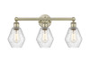 INNOVATIONS 616-3W-AB-G654-6 Cindyrella 3 24 inch Bath Vanity Light Antique Brass