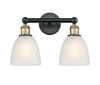 INNOVATIONS 616-2W-BAB-G381 Castile 2 15 inch Bath Vanity Light Black Antique Brass