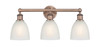INNOVATIONS 616-3W-AC-G381 Castile 3 24 inch Bath Vanity Light Antique Copper