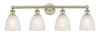 INNOVATIONS 616-4W-AB-G381 Castile 4 33 inch Bath Vanity Light Antique Brass