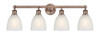 INNOVATIONS 616-4W-AC-G381 Castile 4 33 inch Bath Vanity Light Antique Copper