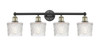 INNOVATIONS 616-4W-BAB-G402 Niagra 4 33.5 inch Bath Vanity Light Black Antique Brass