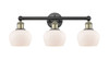 INNOVATIONS 616-3W-BAB-G91 Fenton 3 24.5 inch Bath Vanity Light Black Antique Brass