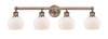 INNOVATIONS 616-4W-AC-G91 Fenton 4 33.5 inch Bath Vanity Light Antique Copper