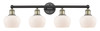 INNOVATIONS 616-4W-BAB-G91 Fenton 4 33.5 inch Bath Vanity Light Black Antique Brass