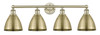 INNOVATIONS 616-4W-AB-MBD-75-AB Metal Bristol 4 34.5 inch Bath Vanity Light Antique Brass