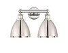 INNOVATIONS 616-2W-PN-MBD-75-PN Metal Bristol 2 Light 16.5 inch Bath Vanity Light Polished Nickel