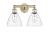 INNOVATIONS 616-2W-AB-GBD-752 Bristol Glass 2 16.5 inch Bath Vanity Light Antique Brass