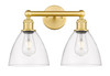 INNOVATIONS 616-2W-SG-GBD-752 Bristol Glass 2 16.5 inch Bath Vanity Light Satin Gold