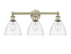 INNOVATIONS 616-3W-AB-GBD-752 Bristol Glass 3 25.5 inch Bath Vanity Light Antique Brass