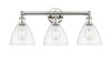 INNOVATIONS 616-3W-PN-GBD-752 Bristol Glass 3 25.5 inch Bath Vanity Light Polished Nickel