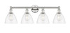 INNOVATIONS 616-4W-PN-GBD-752 Bristol Glass 4 34.5 inch Bath Vanity Light Polished Nickel