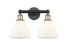 INNOVATIONS 616-2W-BAB-GBD-751 Bristol Glass 2 16.5 inch Bath Vanity Light Black Antique Brass