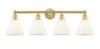 INNOVATIONS 616-4W-SG-GBD-751 Bristol Glass 4 34.5 inch Bath Vanity Light Satin Gold