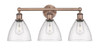 INNOVATIONS 616-3W-AC-GBD-754 Bristol Glass 3 25.5 inch Bath Vanity Light Antique Copper
